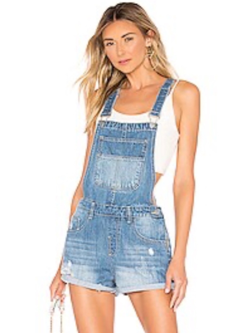 Revolve Denim Overall Shorts
